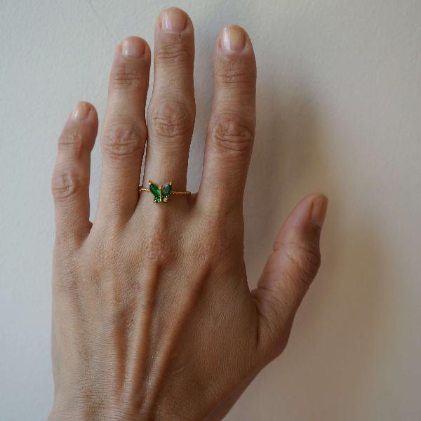 Butterfly CZ Ring - Summer Ring - Waterproof Dainty Ring