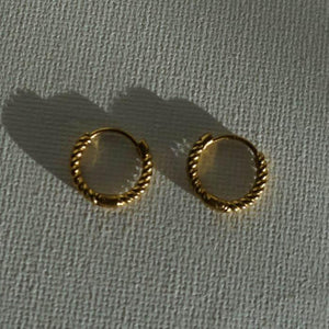 Celina - Waterproof Hypoallergenic Hoops - Dainty Gold Hoop Earrings