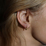 Load image into Gallery viewer, Celina - Waterproof Hypoallergenic Hoops - Dainty Gold Hoop Earrings
