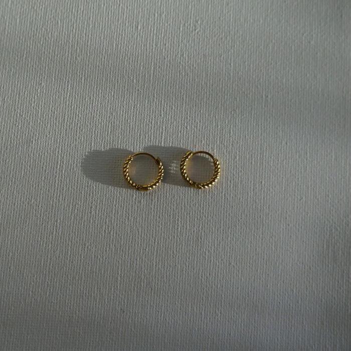 Celina - Waterproof Hypoallergenic Hoops - Dainty Gold Hoop Earrings