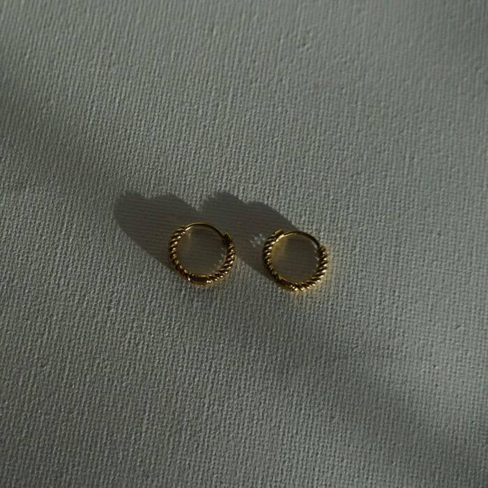 Celina - Waterproof Hypoallergenic Hoops - Dainty Gold Hoop Earrings