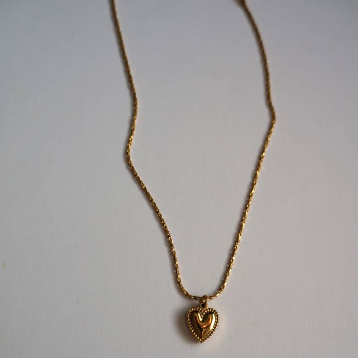 Dainty Heart Necklace - Waterproof Necklace - Valentines Necklace