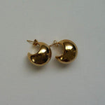 Load image into Gallery viewer, Dua - Dome Earrings - Waterproof Earrings Canada - Gold Steel Hoops
