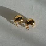 Load image into Gallery viewer, Dua - Dome Earrings - Waterproof Earrings Canada - Gold Steel Hoops
