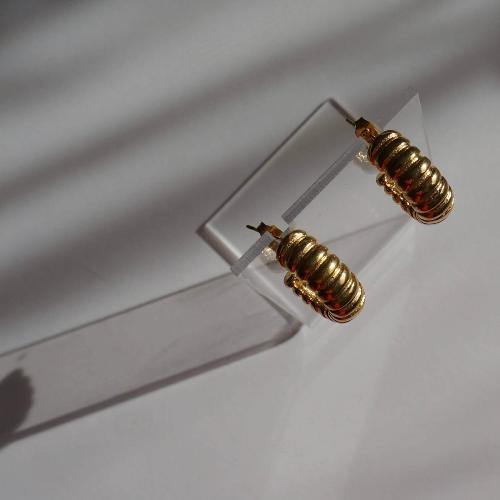 Sam Studs - Waterproof Stud Earrings - Trendy Huggies - 18K Gold Studs