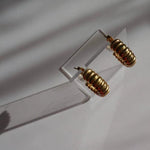 Load image into Gallery viewer, Sam Studs - Waterproof Stud Earrings - Trendy Huggies - 18K Gold Studs
