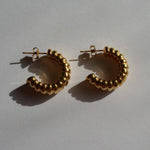 Load image into Gallery viewer, Sam Studs - Waterproof Stud Earrings - Trendy Huggies - 18K Gold Studs
