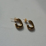 Sleek Hoops - Waterproof Earrings Canada - 18K Gold Steel Hoops - Minimalist Earrings