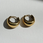 Load image into Gallery viewer, Sve Huggies - Surgical Steel Earrings - Real Gold Hoops
