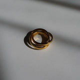 Chunky Gold Ring - 18K Gold Steel Ring - Waterproof Ring SVE Jewels