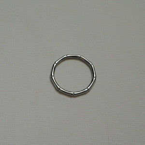 Bamboo Ring - Silver Ring for Women - Stacking Waterproof Ring 