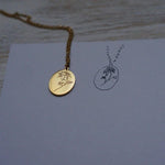 Load image into Gallery viewer, Birth Flower Necklace - Engraved Necklace - Personalized Gift
