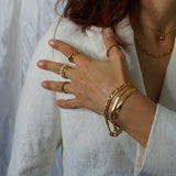 Gold Chain Bracelet - Chain Link Bracelet - Waterproof Bracelet