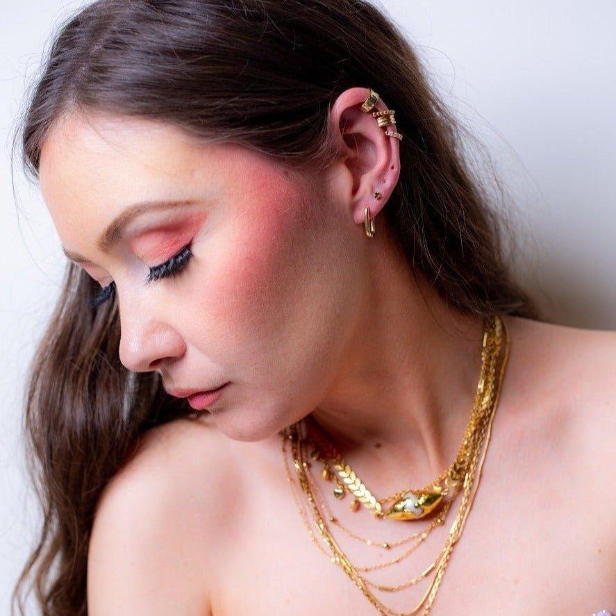 Bubbly Ear Cuff - Gold Ear Cuff - Ear Cuff Earrings