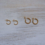 Load image into Gallery viewer, Bubbly Huggies - Small Hoop Earrings - Waterproof Earrings
