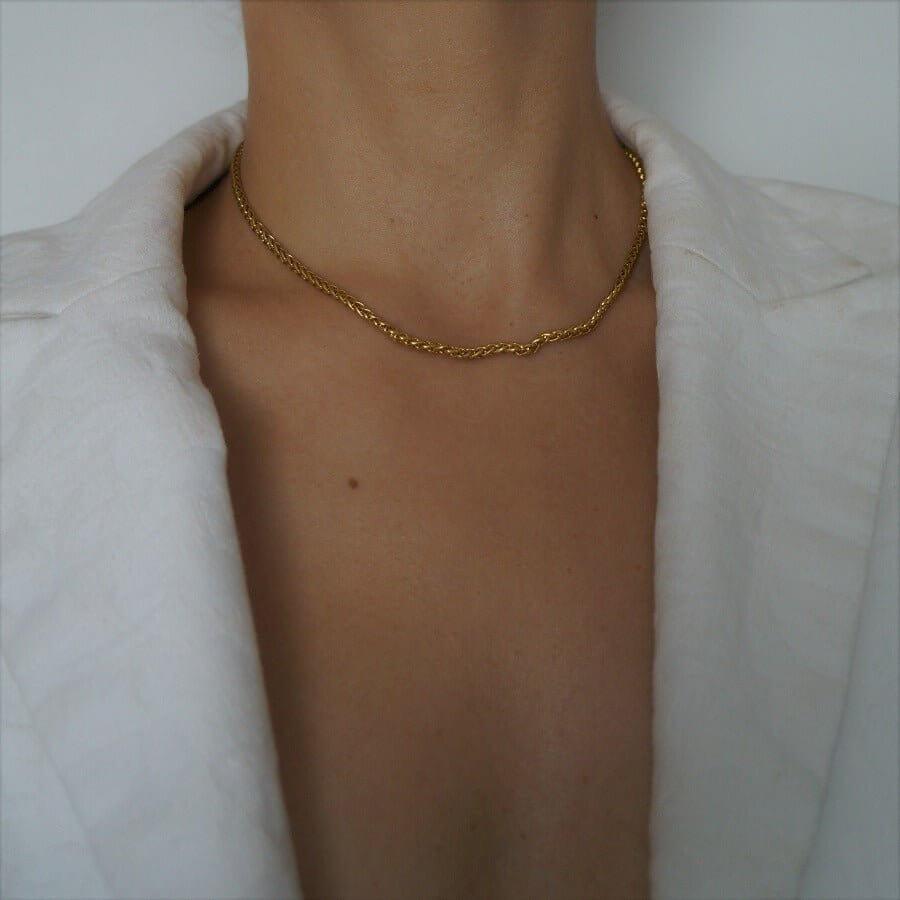 Carter Necklace - Snake Chain Necklace - Gold Chain for Women