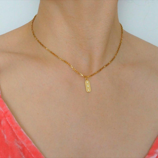 Celestial Necklace - Gold Charm Necklace - Starburst Necklace