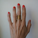 Load image into Gallery viewer, Charlize - Chunky Gold Ring - Wire Wrapped Ring
