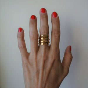 Charlize - Chunky Gold Ring - Wire Wrapped Ring