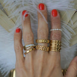 Charlize - Chunky Gold Ring - Wire Wrapped Ring