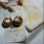 Load image into Gallery viewer, Croissant Huggies - Gold Hoop Earrings - Waterproof Earrings Canada
