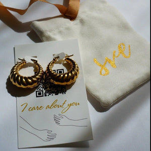 Croissant Huggies - Gold Hoop Earrings - Waterproof Earrings Canada