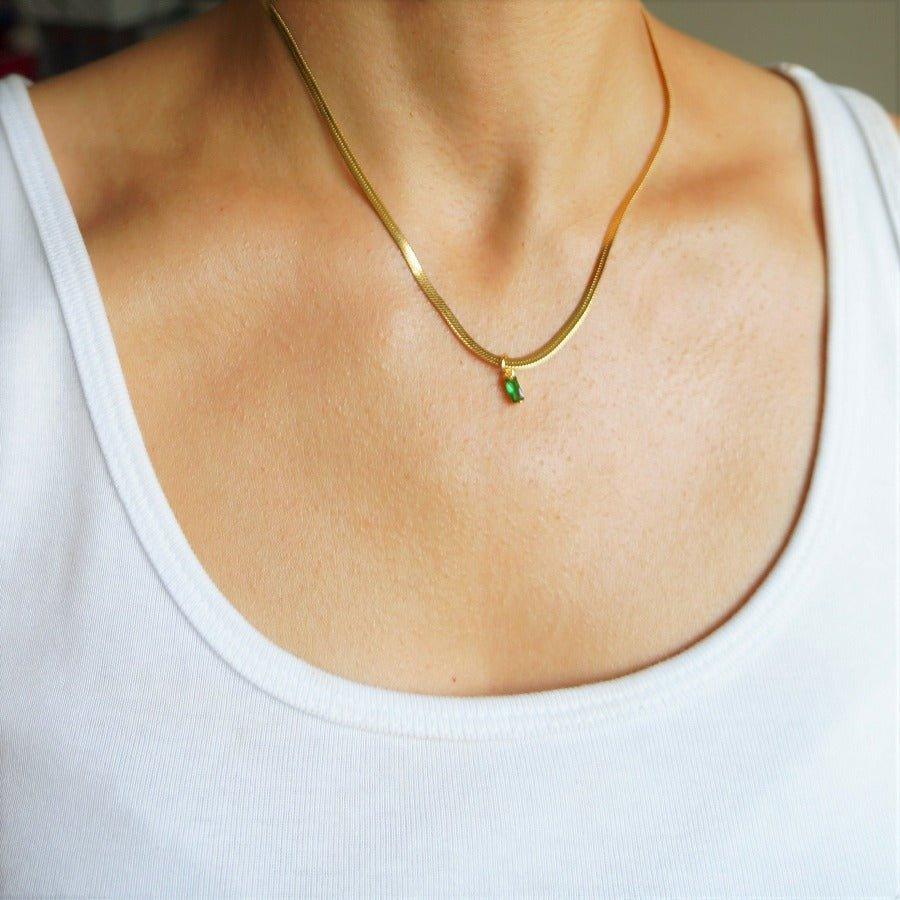 Cubic Necklace - Waterproof Necklace - Minimal Necklace