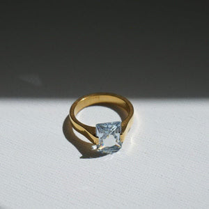 Cubic Ring - Cubic Zirconia Rings - Princess Cut Ring