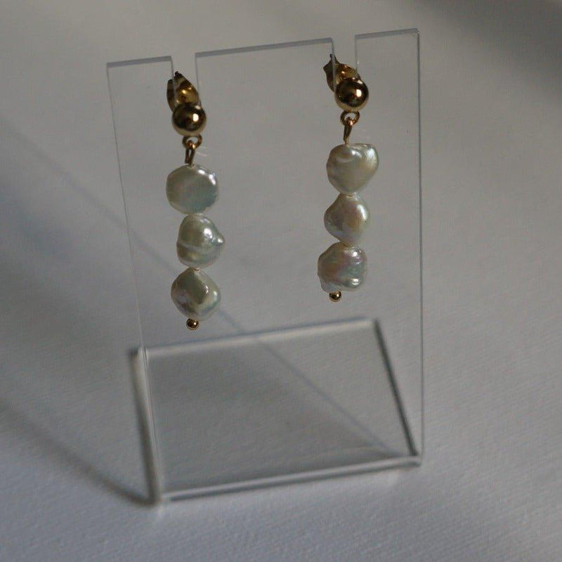 Dara Earrings - Women's Pearl Earrings - Pearl Drop Earrings