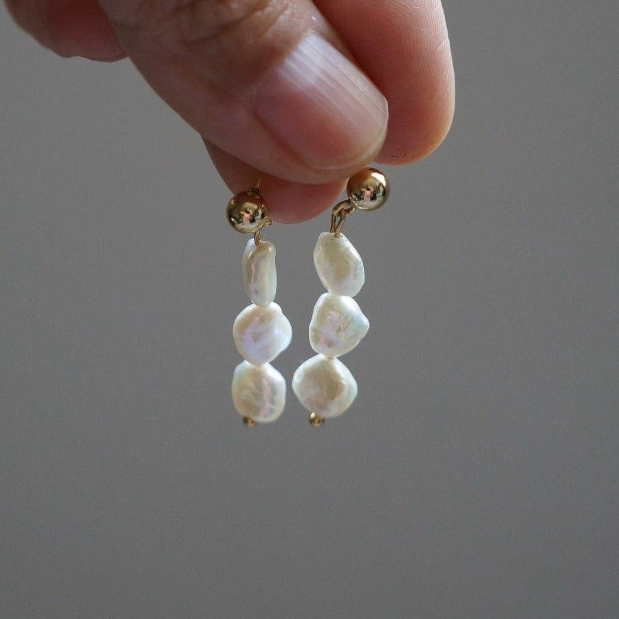 Dara Earrings - Women's Pearl Earrings - Pearl Drop Earrings