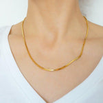 Load image into Gallery viewer, Deb Necklace - Gold Color Snake Chain - Waterproof Necklace
