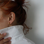 Load image into Gallery viewer, Diane Petite - Classic Hoop Earrings - Waterproof Huggies
