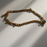 Load image into Gallery viewer, Emma Choker - Emerald Stone Necklace - Waterproof Necklace
