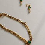 Load image into Gallery viewer, Emma Choker - Emerald Stone Necklace - Waterproof Necklace
