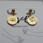 Load image into Gallery viewer, Evil Eye Studs - Hypoallergenic Studs - Protection Jewelry
