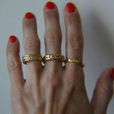 Stacking Ring - Gold Band Ring - Waterproof Women Rings