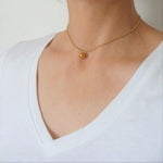 Load image into Gallery viewer, Gaia Necklace - Gold Charm Necklace - Waterproof Necklace
