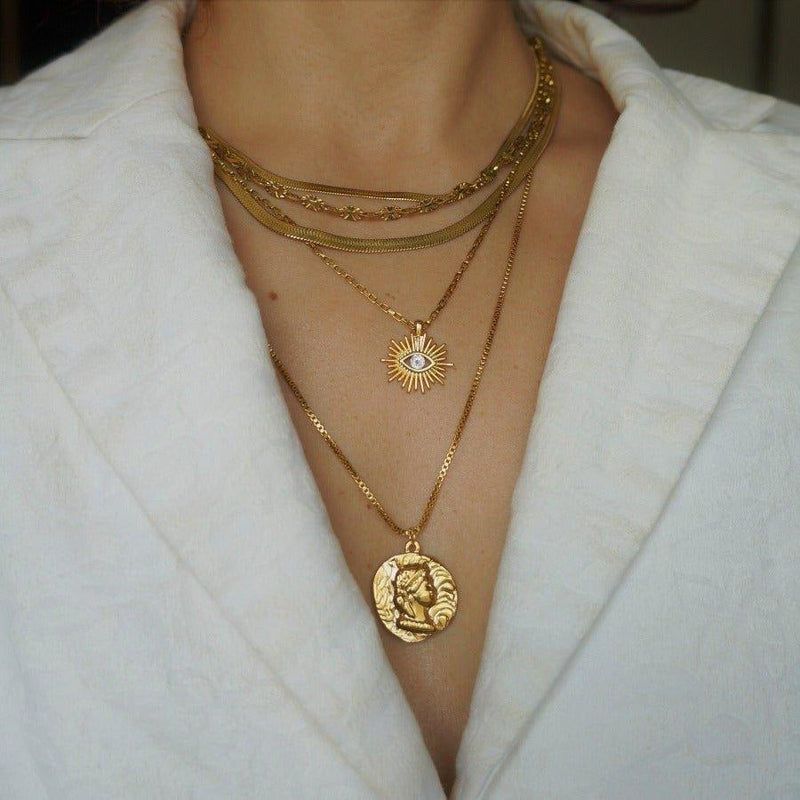 Good Luck Necklace - Gold Coin Necklace - Waterproof Necklace