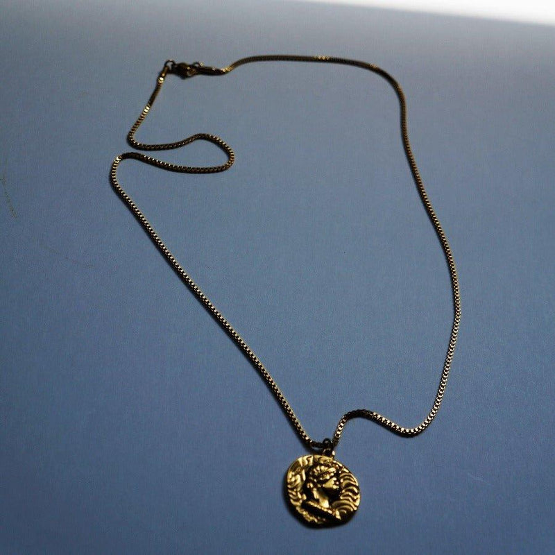 Good Luck Necklace - Gold Coin Necklace - Waterproof Necklace