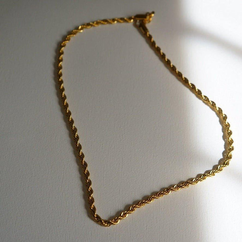 Hailey - Gold Rope Chain Necklace - Waterproof Necklace