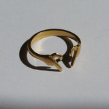 Hand Heart Ring - 18K Gold Steel Ring - Waterproof Rings Canada