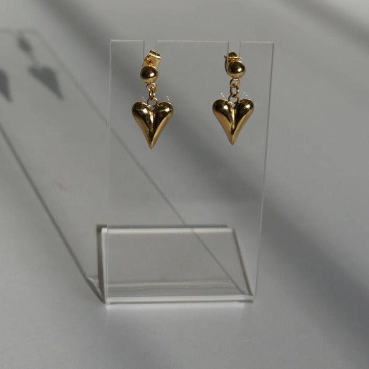 Heart Studs - Waterproof Earrings - Hypoallergenic Studs