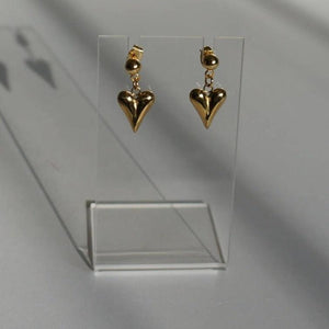 Heart Studs - Waterproof Earrings - Hypoallergenic Studs