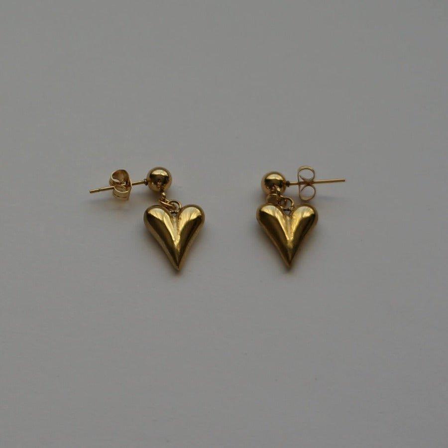 Heart Studs - Waterproof Earrings - Hypoallergenic Studs