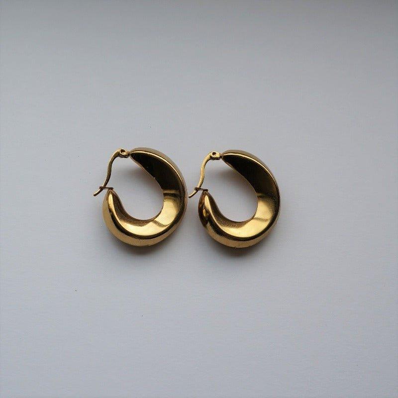 Welsh Huggies - 18K Gold Hoop Earrings - Waterproof Earrings