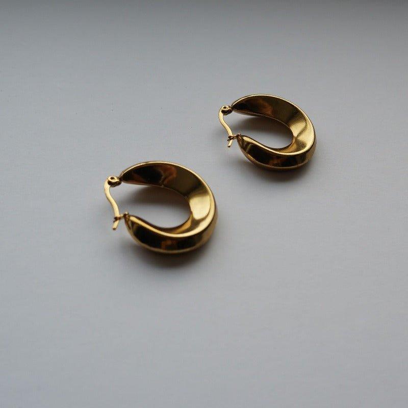 Welsh Huggies - 18K Gold Hoop Earrings - Waterproof Earrings
