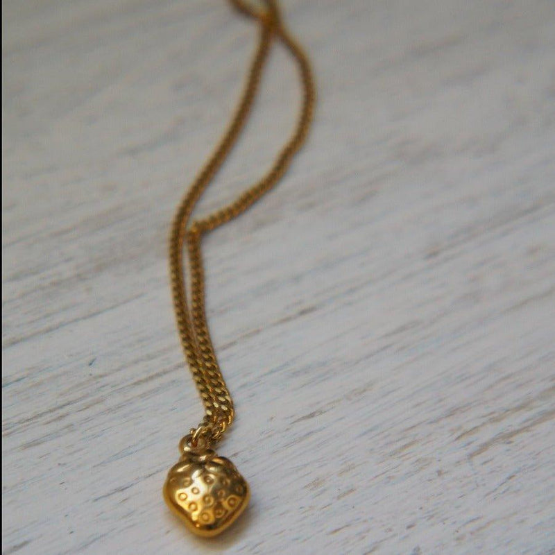 Strawberry Necklace - Gold Charm Necklace - Waterproof Necklaces Canada
