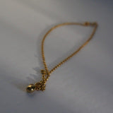 Teardrop Charm Necklace | Gold Chain Necklace |  Waterproof Necklace