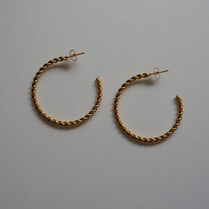 Rope Chain Hoops | Gold Hoop Earrings |  Waterproof Earrings