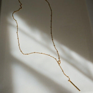 Lariat Necklace | Gold Chain Necklace |  Waterproof Necklace